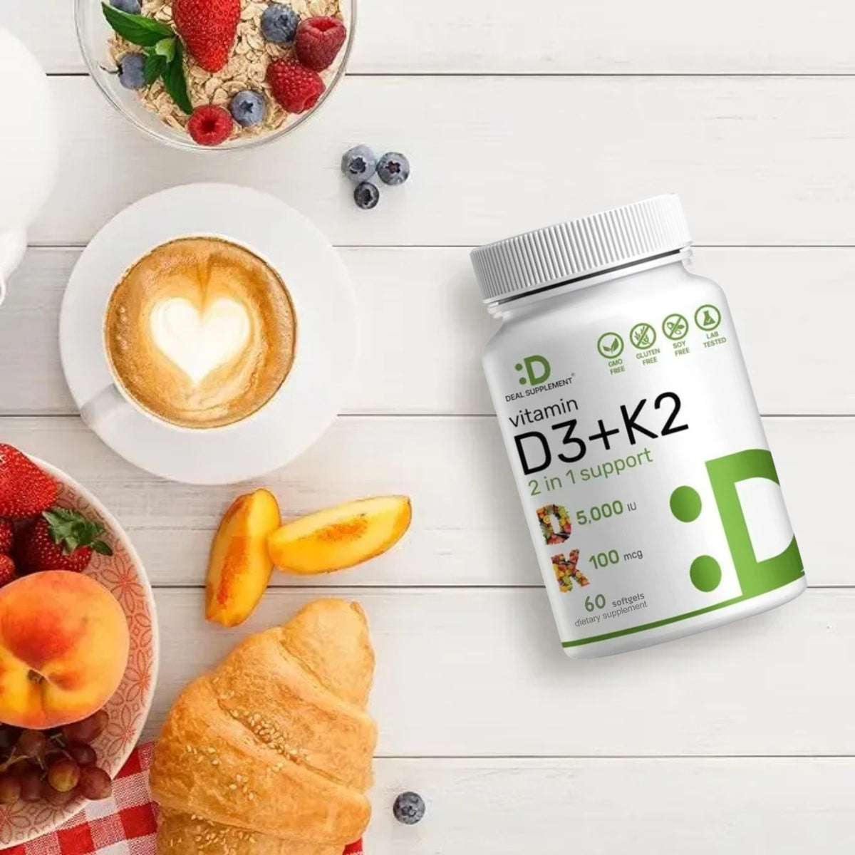 Suplemento de vitamina D3K2 - Tu escudo diario en una cápsula